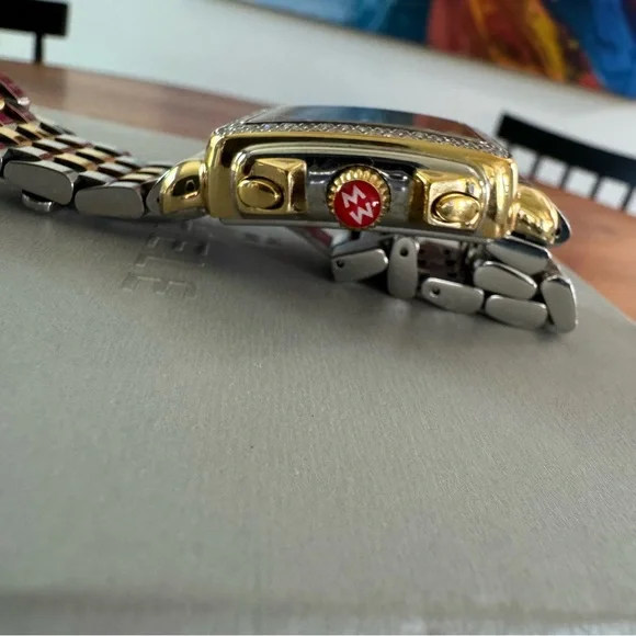 MICHELE Deco Diamond Chronograph Watch Head & Bracelet, 33mm - Picture 3 of 16